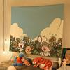 VIKAMA Cartoon Tapestry Childrens Room Ins Scandinavian Style Painting Good Night Story Baking Scene Wall Decoration