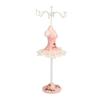 Earrings Necklace Princess Dress Stand Display Resin Human Model Jewelry Organizer Pink