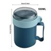 Soup Mug With Lid 500ml Wide Mouth Cereal Bowls With Foldable Spoon Soup Containers With Lids For Lunch For School Office