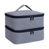 EVA Padded Nails Polish Organizers Bag Double Layer Storage for Bottles Lamp Set Professional Portable Carrying Case