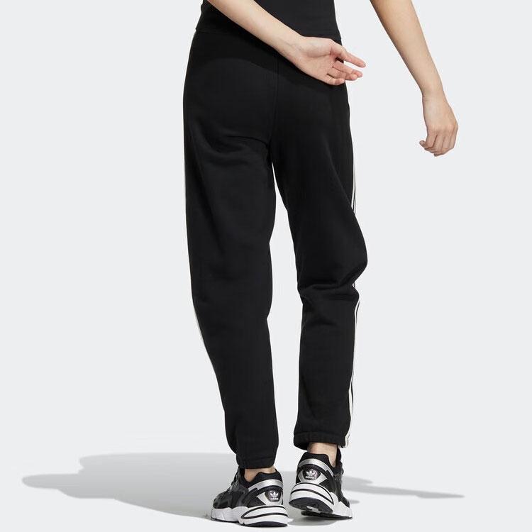 Adidas Logo Stripe Track Pants Women Bottoms Black IC8125