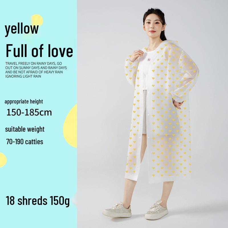 Reusable Full-Length Women's Raincoat for Outdoor Use