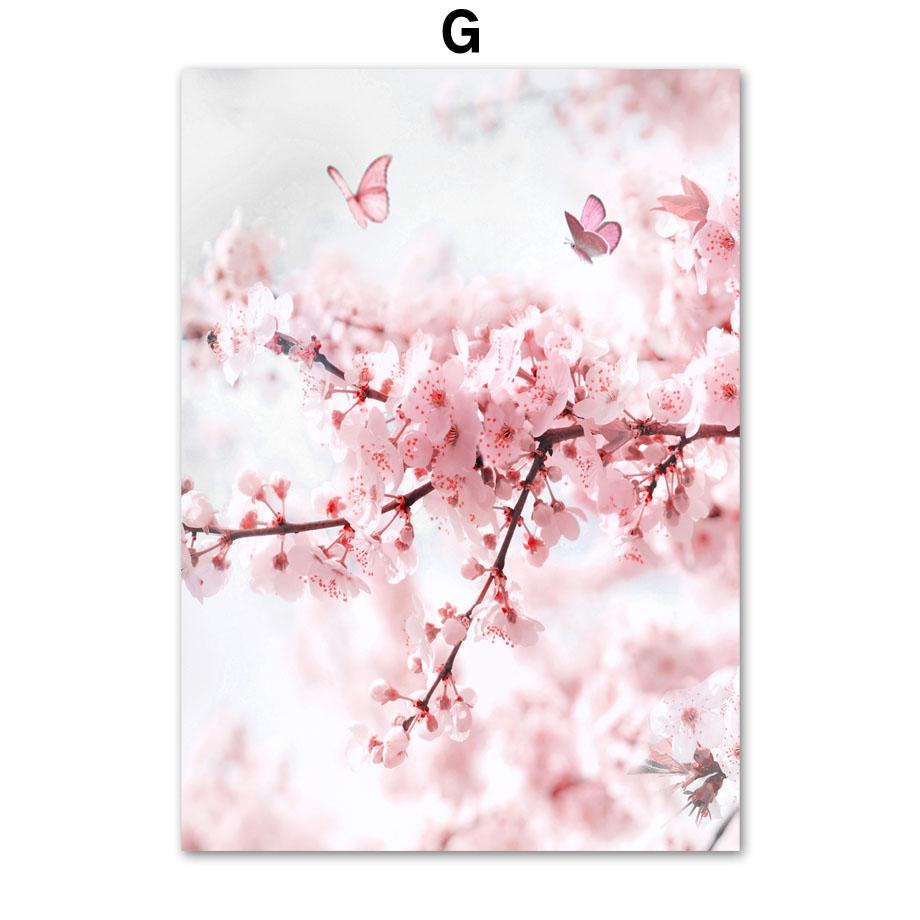 

Розовая роза орхидея сакура корона цветок холст картина скандинавские постеры и принты настенные художественные картины для гостиной домашний декор 21X30cm No Frame