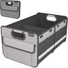Trunk Organizer, Car Storage, Reinforced Handles, Collapsible Multi-Grey