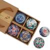 6PCS Chinese Household Teaware Blue and White Porcelain Tea Set Hand-painted Tea Cup Puer Black Tea Tieguanyin Ceramic