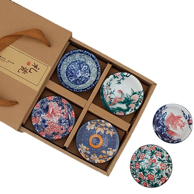 6PCS Chinese Household Teaware Blue and White Porcelain Tea Set Hand-painted Tea Cup Puer Black Tea Tieguanyin Ceramic