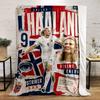 Erling Haaland Viking Striker Design Flannel blanket for bedroom, living room, sofa, and nap