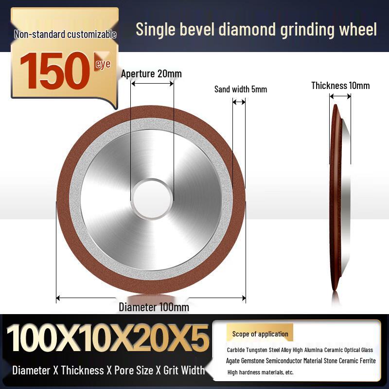 Single Bevel Diamond Grinding & Drilling Bit for Angle Grinder