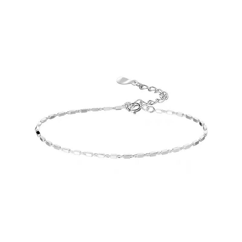 925 Silver Square Bracelet For Women Fashion Minimalist Geometric Jewelry Luxury Gift Bridesmaid