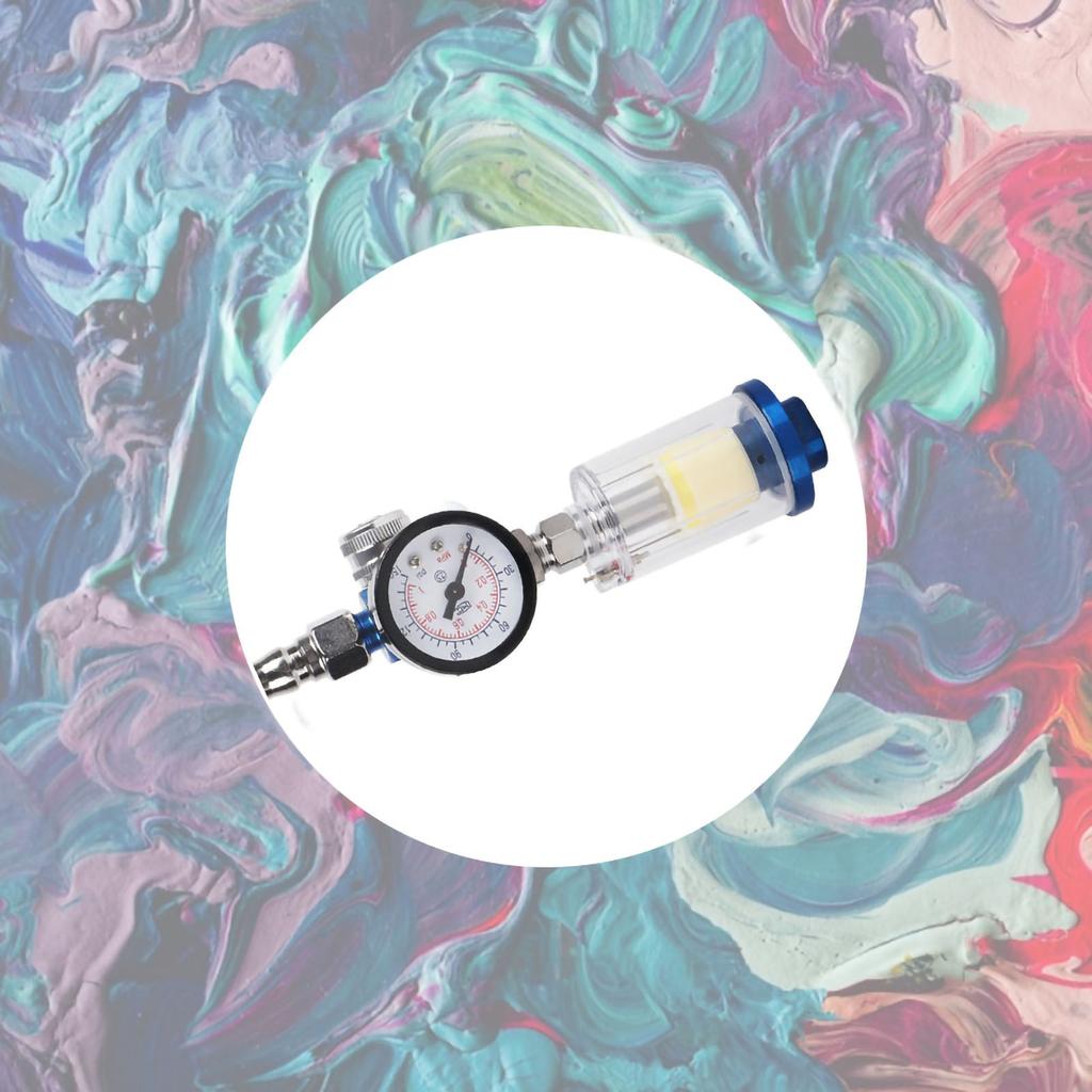 14in Air Regulator Gauge Oil Water Separator Filter Tool for Spray Painting Gun