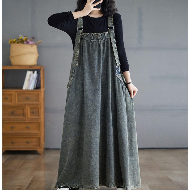 Plus Size Fashionable Plus-Size Denim Skirt for Women Loose-Fit Spring Summer Style Waist Belt Design Women's Clothing