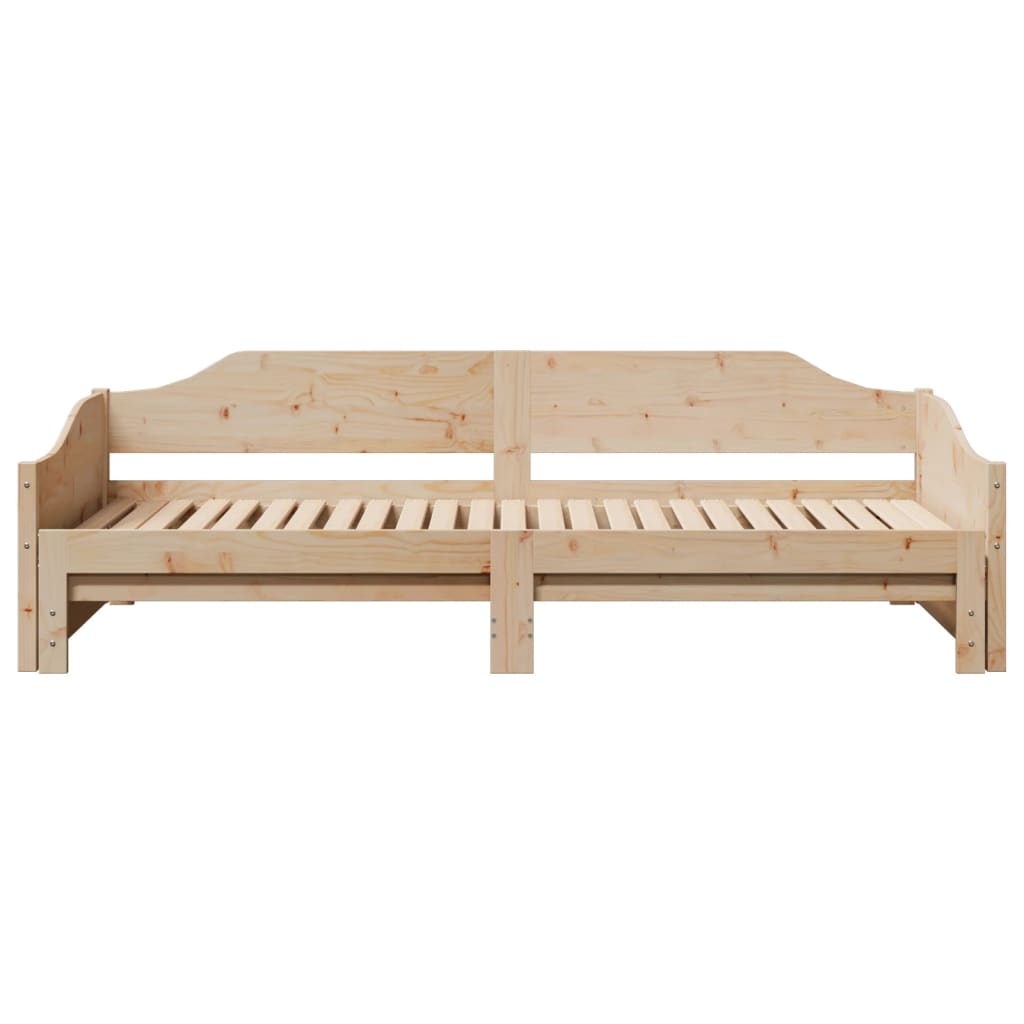 Pull Out Daybed 90x190 cm Solid Pine Wood