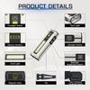 Mini Flashligh XPG COB LED Flashlight 7 Gear Flash Light Torch USB Rechargeable Magnet Work Light Outdoor Camping Lantern