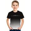 Children's Clothing Boys' T-shirt Short Sleeved Children's T-shirt 3D Letter Printing Casual Round Neck Children's Summer Clothi