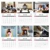 Cartoon Animal Pissed-off Cats Calendar 12 Month Working Dog Planner Wall Calendar  Home Decoration