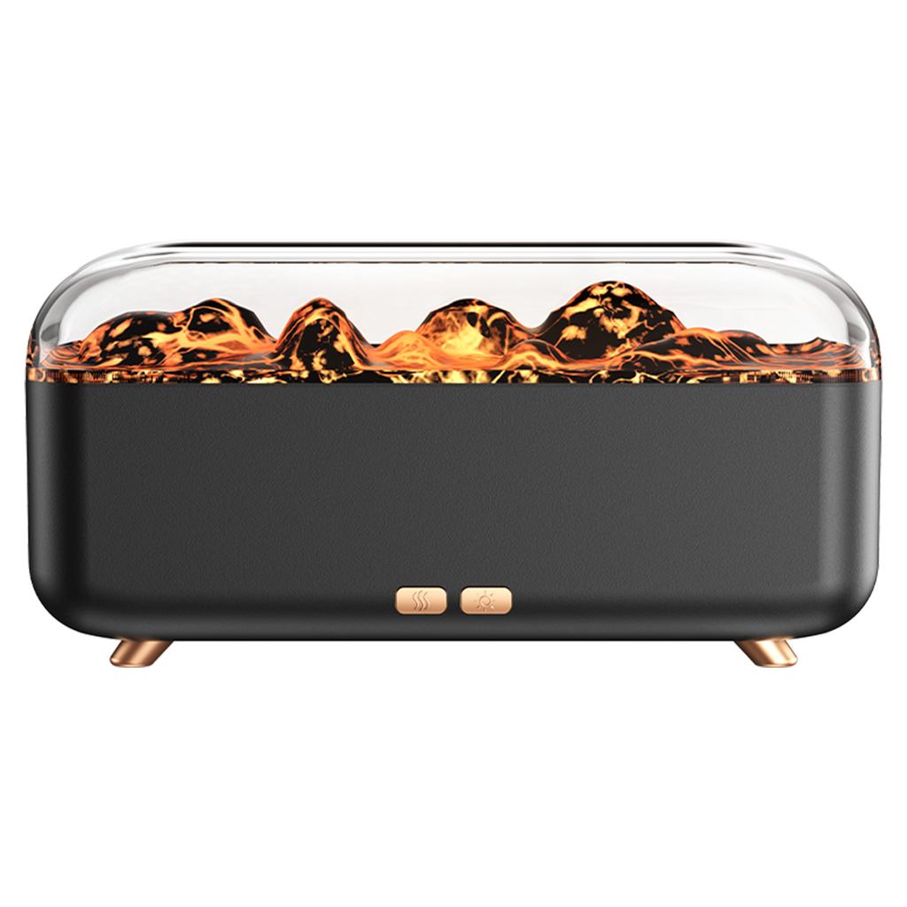 300ml Simulated Fireplace Aroma Diffuser Essential Oil Flame Air Humidifier Colorful Ambiance Night Light Creative for Home Gift