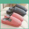 Warm Winter Unisex Slippers Slipon With Nonslip Rubber Sole Plush Fabric Indoor House Shoes For Home