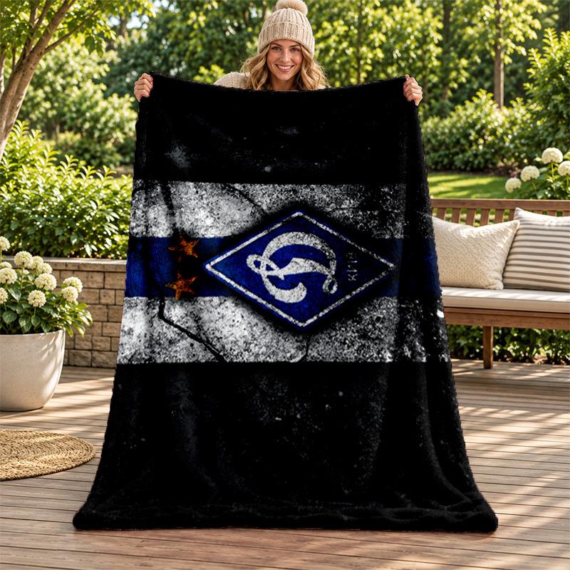 FC Dinamo Minsk Blanket Flannel Blanket Soft Cozy Plush Throw for Sofa Bed Lightweight Home Decoration Gifts for Christmas Various Holidays