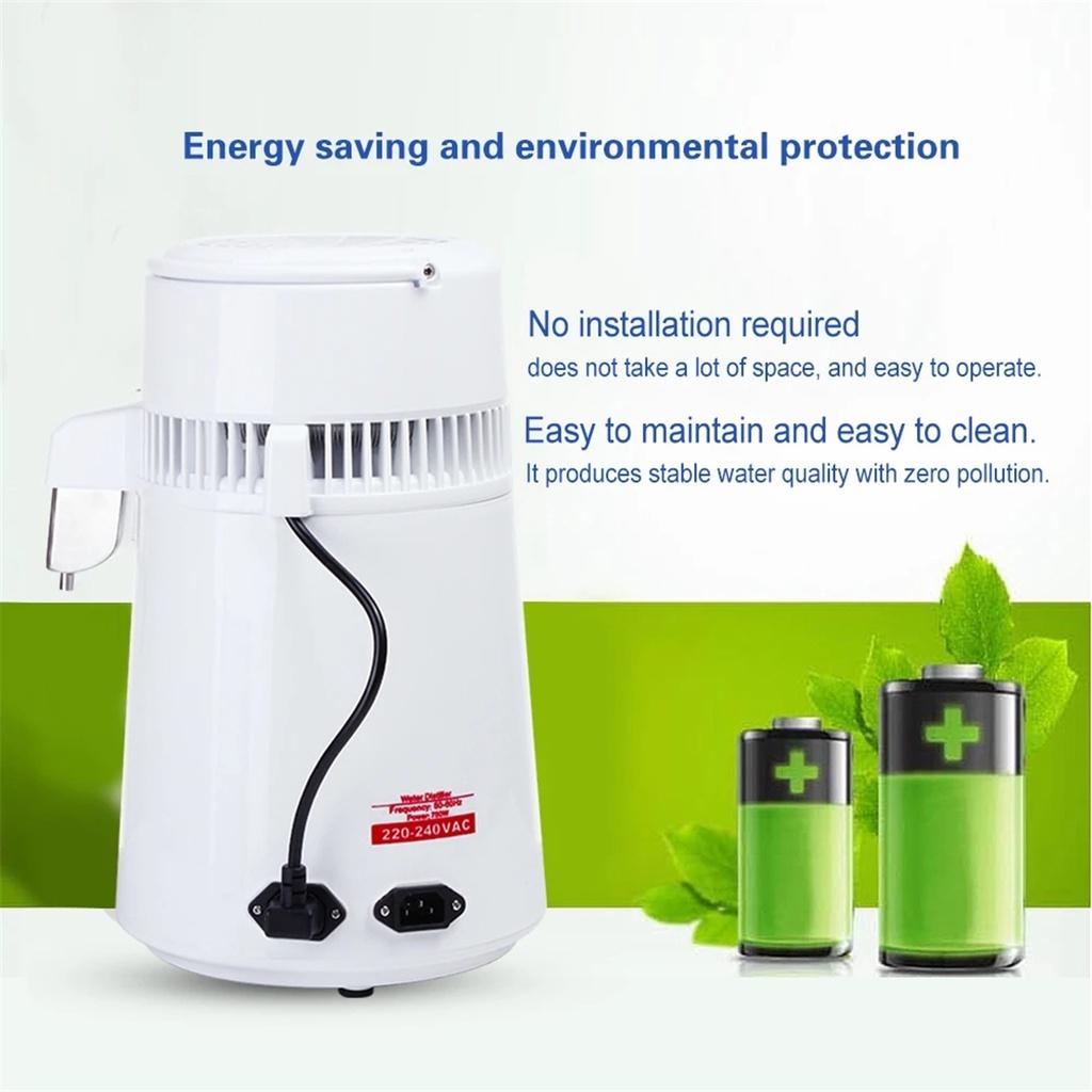 750W 4L Water Purifier Container Stainless Steel Water Filter Device Distilled Water Household Pure Water Distiller