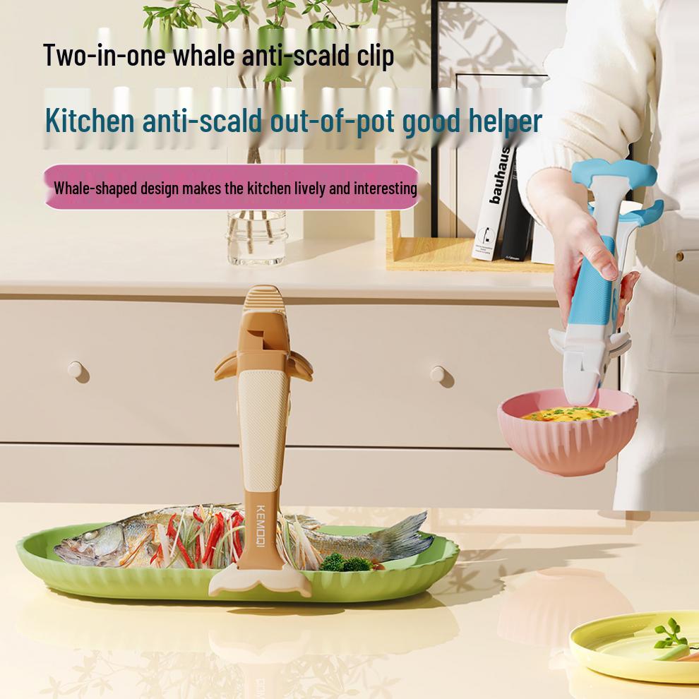 Doppelzweck Rutschfester Hitzeschutz-Schüssel- & Tellerheber - Hitzebeständiger Clip für Tabletts und Dampfgarer