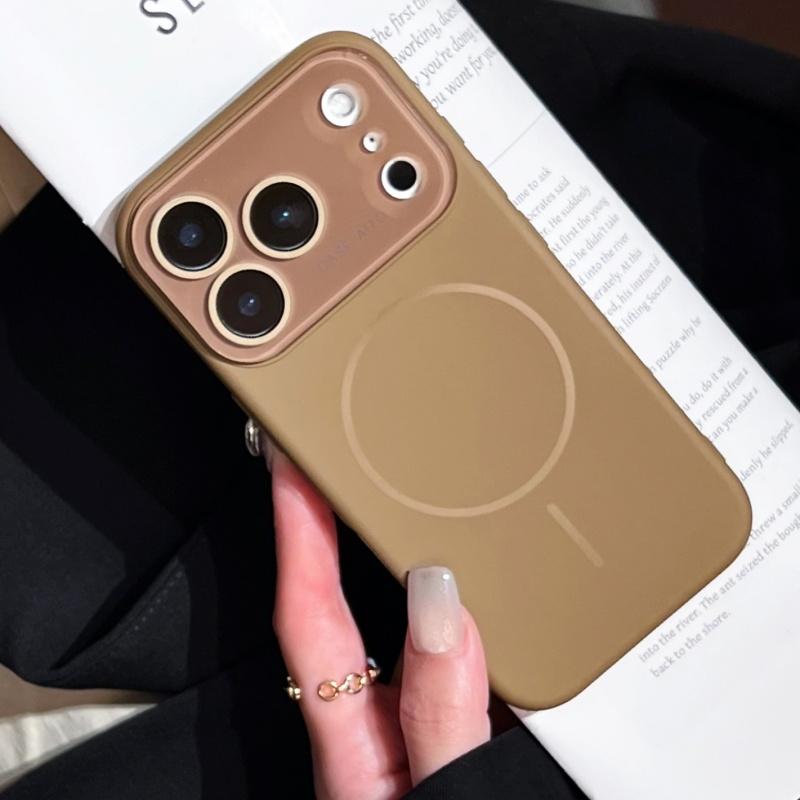 Luxury Liquid Magnetic for Magsafe Crystal Lens Case for iPhone 17 Pro Max  Air 16 15 14 13 12 Wireless Charge Soft Smooth Cover