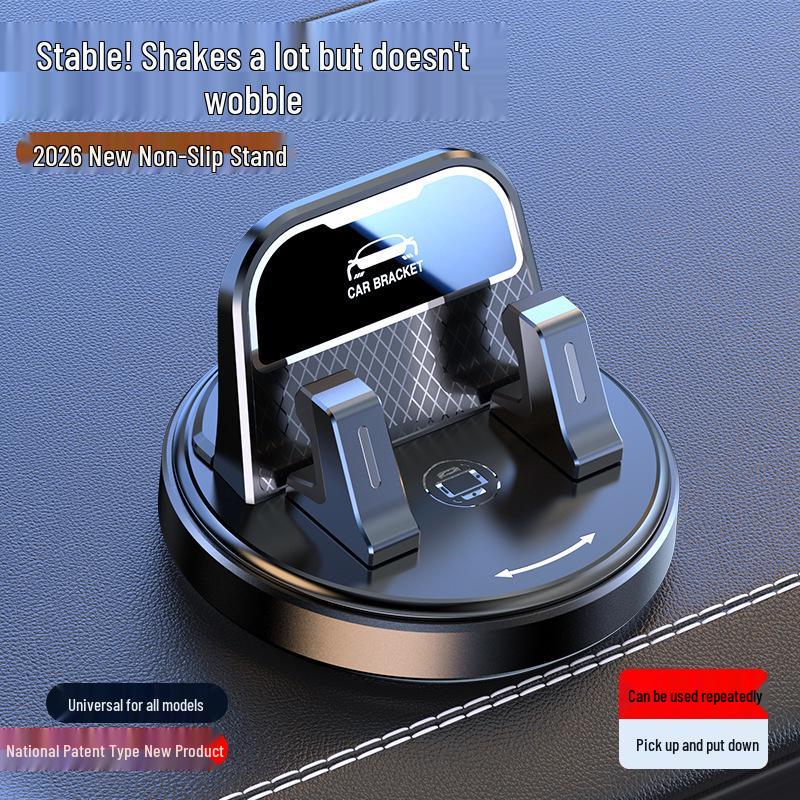 360° Rotatable Car Phone Holder with Suction Cup for Dashboard & Console - Easy Install, Dual Use Navigation Mount