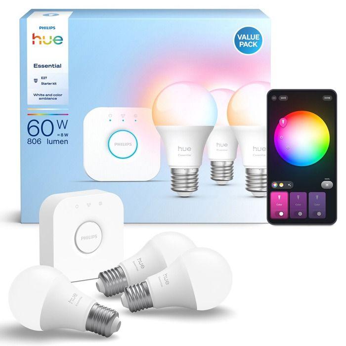 Ampoules connectées Philips Hue Hue E WCA 806 A60 E27 3kit EU