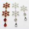 LKERAN Snowflake Pendant Button 3Pcs Alloy Craft Rhinestone Hanging Party/Christmas Decoration Crystal Accessories