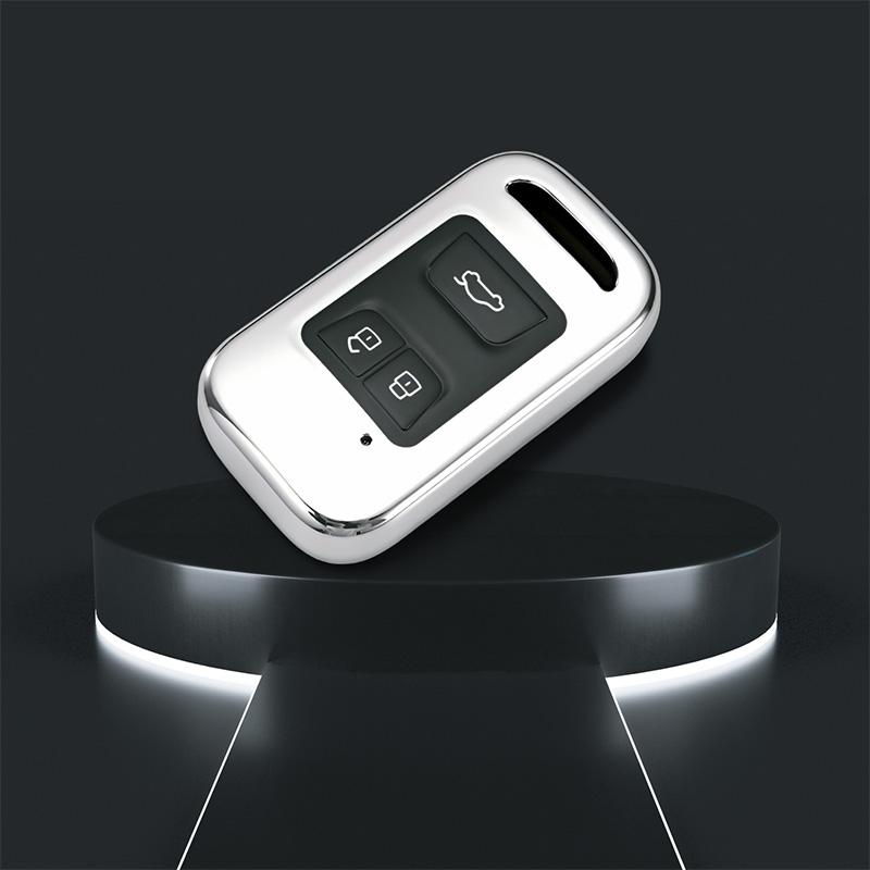 

Для Chery Arrizo Tiggo 3 5X 4 8 Glx 7 2019 2020 2021 2022 TPU автомобильный чехол для смарт-ключа чехол сумка держатель брелока защита без ключа серебряный