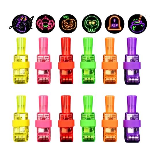 Finger Lights for Kids 12 Pcs Halloween Projector Lights, Mini Colorful LED Interactive Toys Pattern Projection Ring Kids, Goodie Bag Stuffers, Party