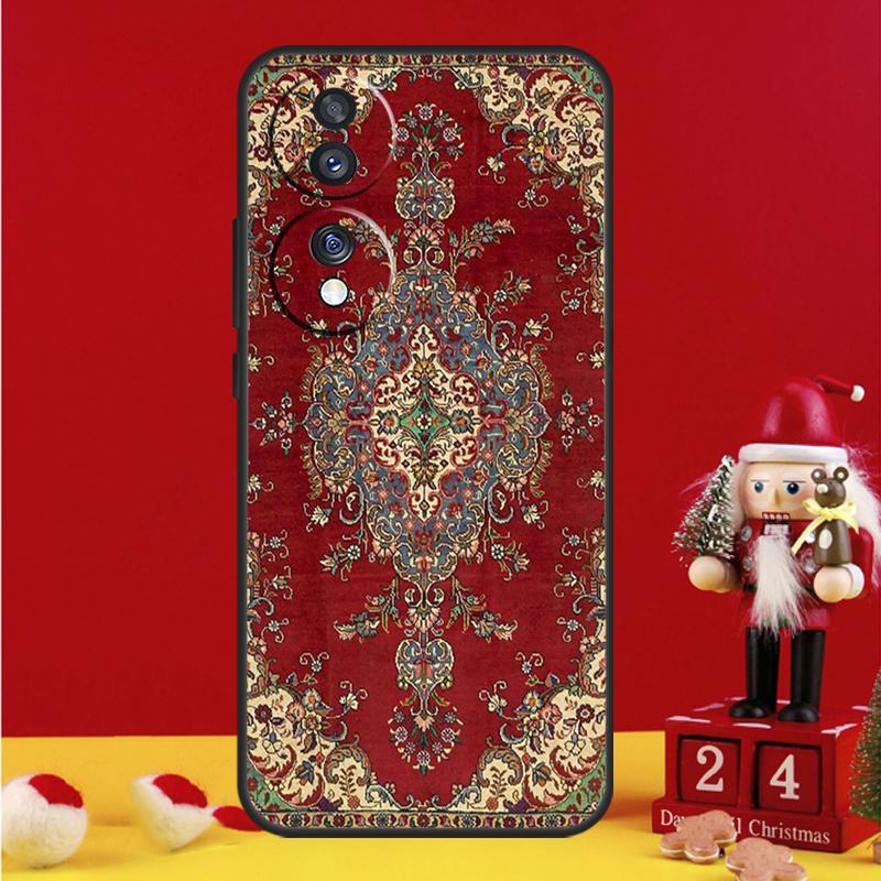 Persian Carpet Floral Pattern Case For Honor Magic V5 5 6 7 Pro Honor 200 400 Lite 50 70 90 X7a X8a X8b X9a X9c X9b Cover