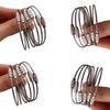Homeglen Stainless Steel Wire Loop Keyrings (20 Pack)