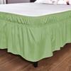 Saia de Cama Lisa Ruffled de Cor Sólida com Borda Elástica nos Três Lados Saia Lateral de Cama Respirável Sem Amassados Ruffles de Cama Quarto