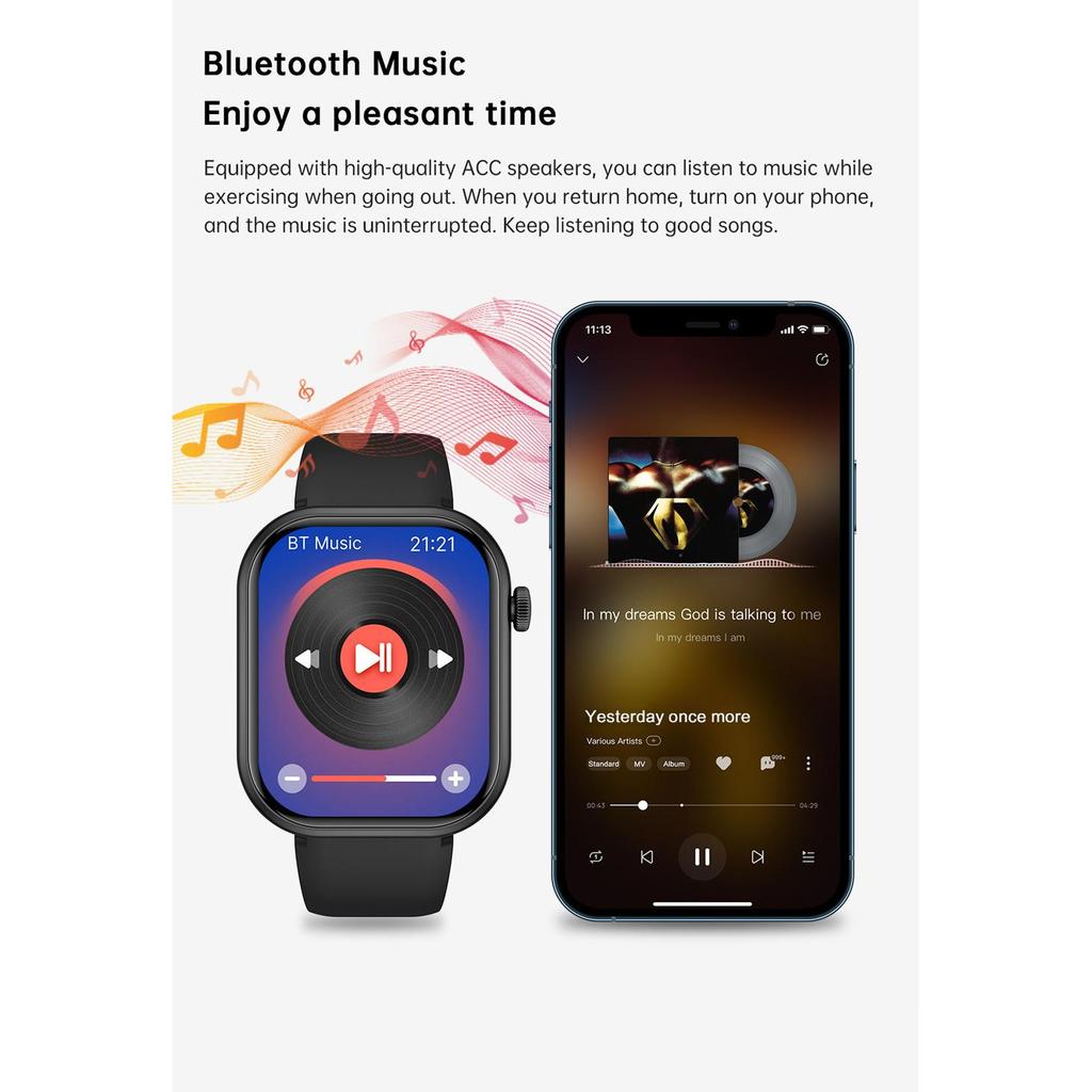 Smart Watch For Men Women Gift Full Touch Screen Sports Fitness Watches Bluetooth Calls Digital Smartwatch