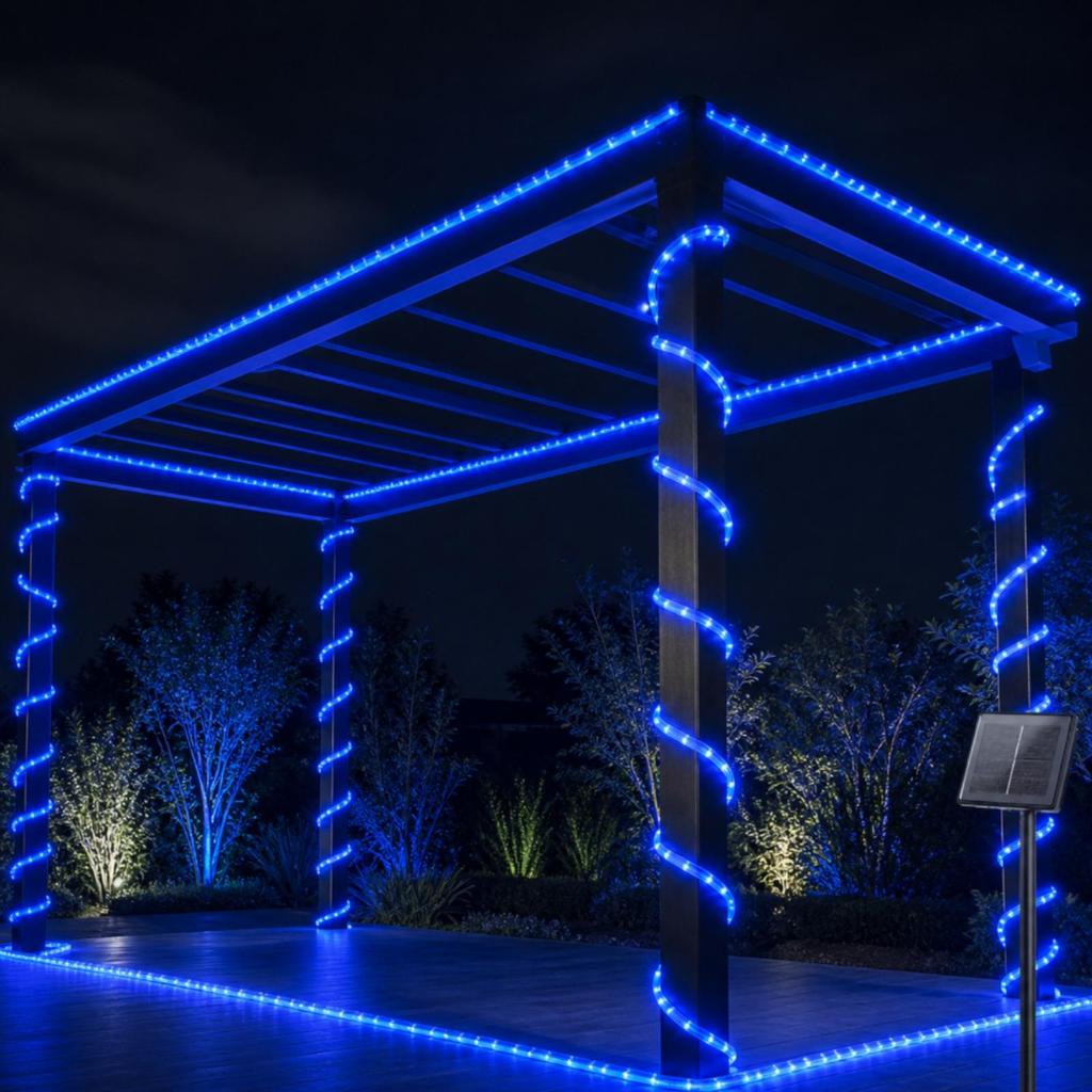 Solar-Powered Decorative Tube String Light IP65 Water-Resistant 100 LED Solar