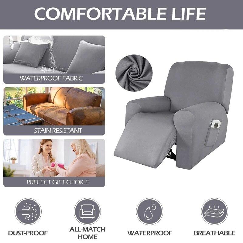 Vodotěsné potahy na křeslo na křeslo do obývacího pokoje Elastické potahy na křeslo Relax Lazy na křeslo 1/2/3/4 Home Hotel