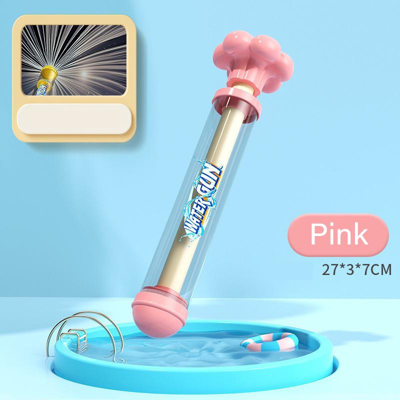 

Firework Water Gun Kids Toy Portable Pull-Back Splash Water Blaster with Even Water Distribution for Kids Summer Interactive розовый