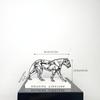 Nordic Creativity Metal Leopard Sculpture TV Cabinet Entrance Decoration Living Room Desktop Sculpture Home Decoration