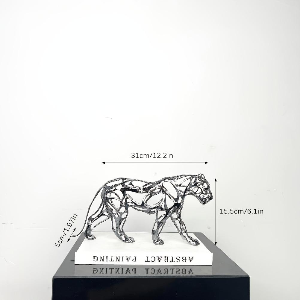 Nordic Creativity Metal Leopard Sculpture TV Cabinet Entrance Decoration Living Room Desktop Sculpture Home Decoration