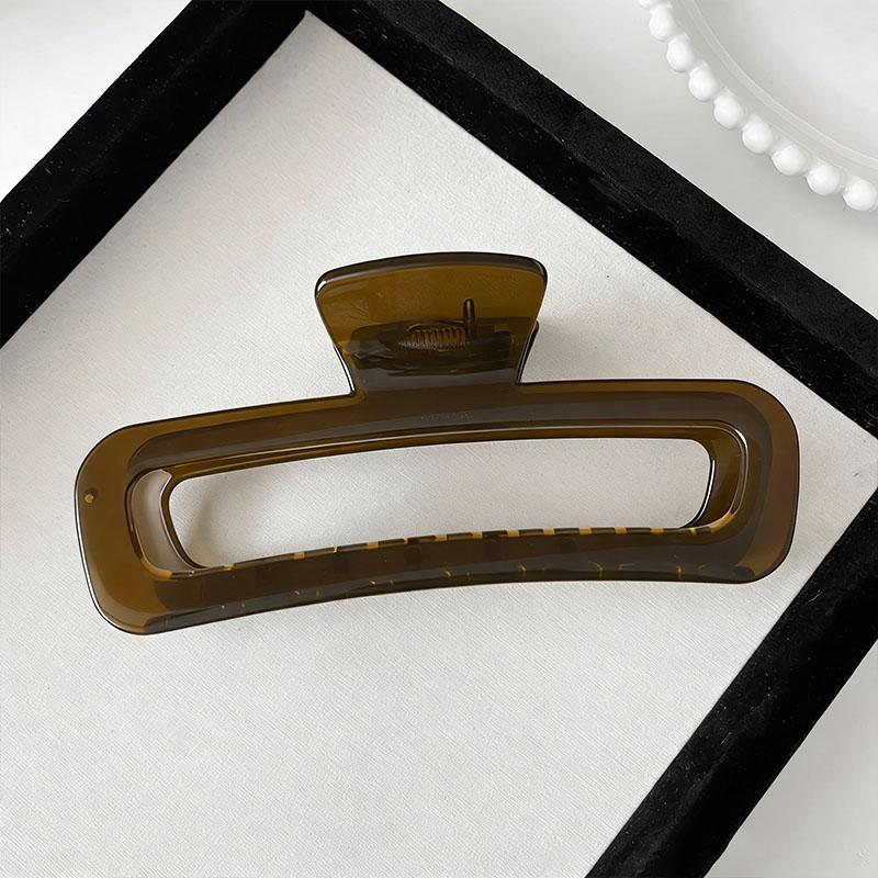 Elegant Solid Translucent Rectangle Hair Claw For Women Girls Sweet Hair Clip Simple Claw Clip Hairpin Hair Accessories