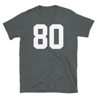 Team Uniform Jersey Number 80 Birthday Varsity Short-Sleeve Unisex T-Shirt Unisex T-Shirt
