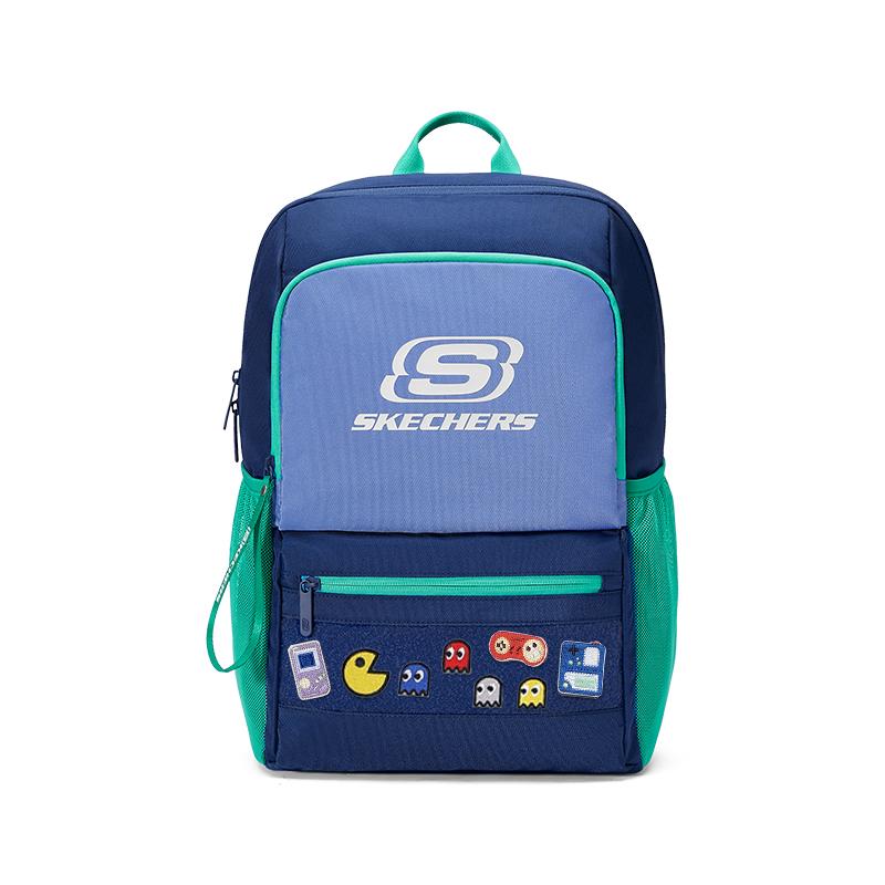 Skechers DIY Creative Large Capacity Water-Resistant Durable Fabric Backpack Unisex Backpack Nautical-Blue L424K129-03UL Voyage Blue