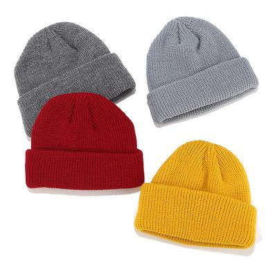 Korean Knitted Landlord Hat Women's Trendy Solid Color Simple Guapi Hat Men's Personalized Street Baotou Hat Cold Hat Wholesale
