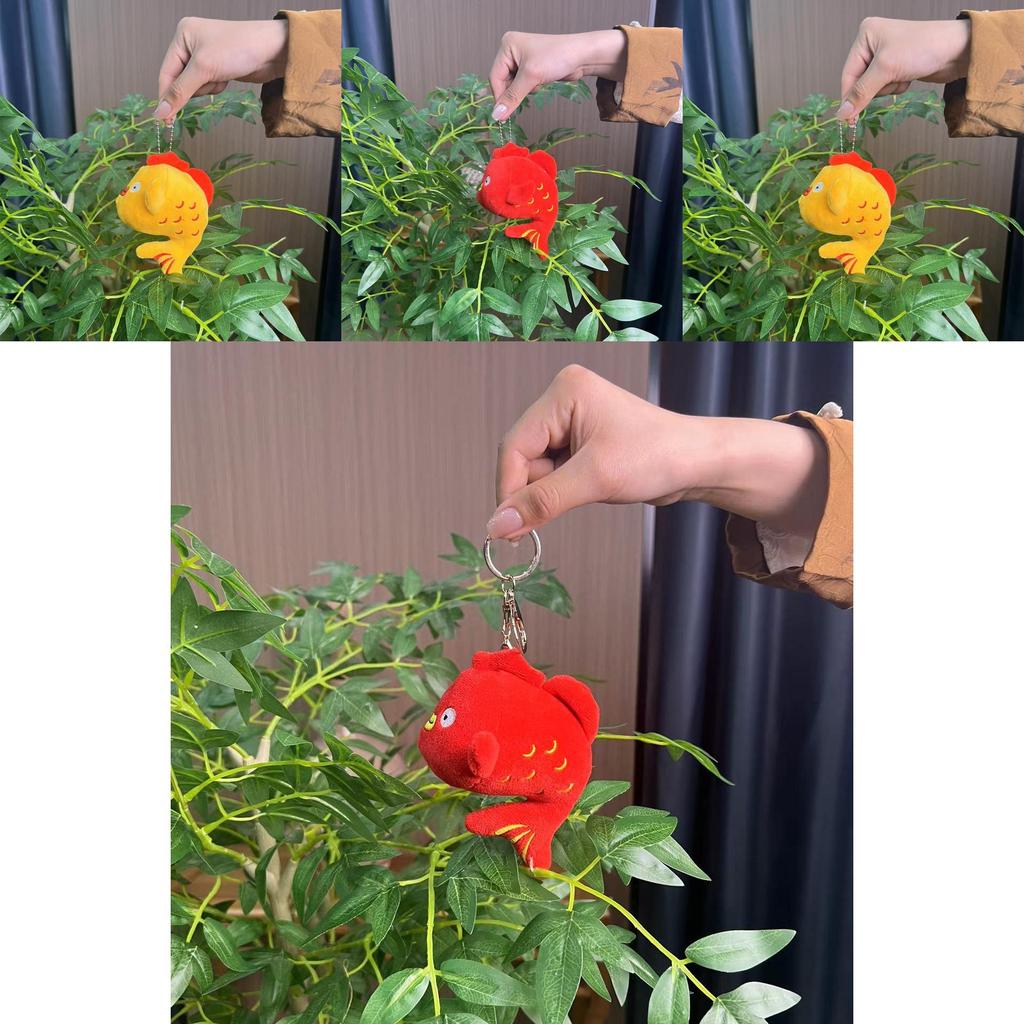 Unique And Charming Wenchang Fish Plush Toy Keychain Adorable Collectible Decoration