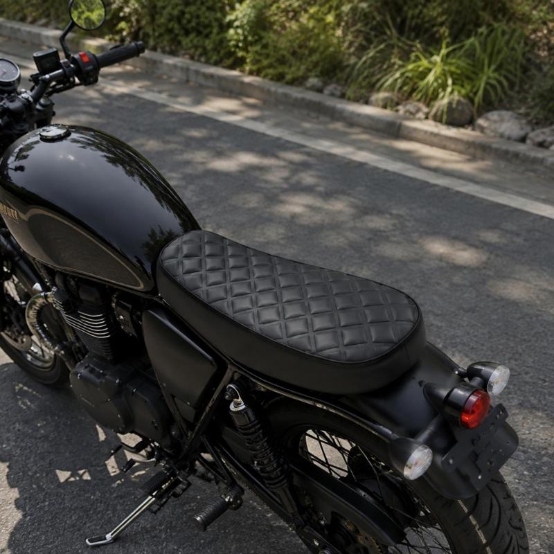Quilted Motorcycle Seat Cushion, Complete Replacement with Stitched Edge for X160 X260 Daily Commuting, Recreation, and Custom Bike Builds