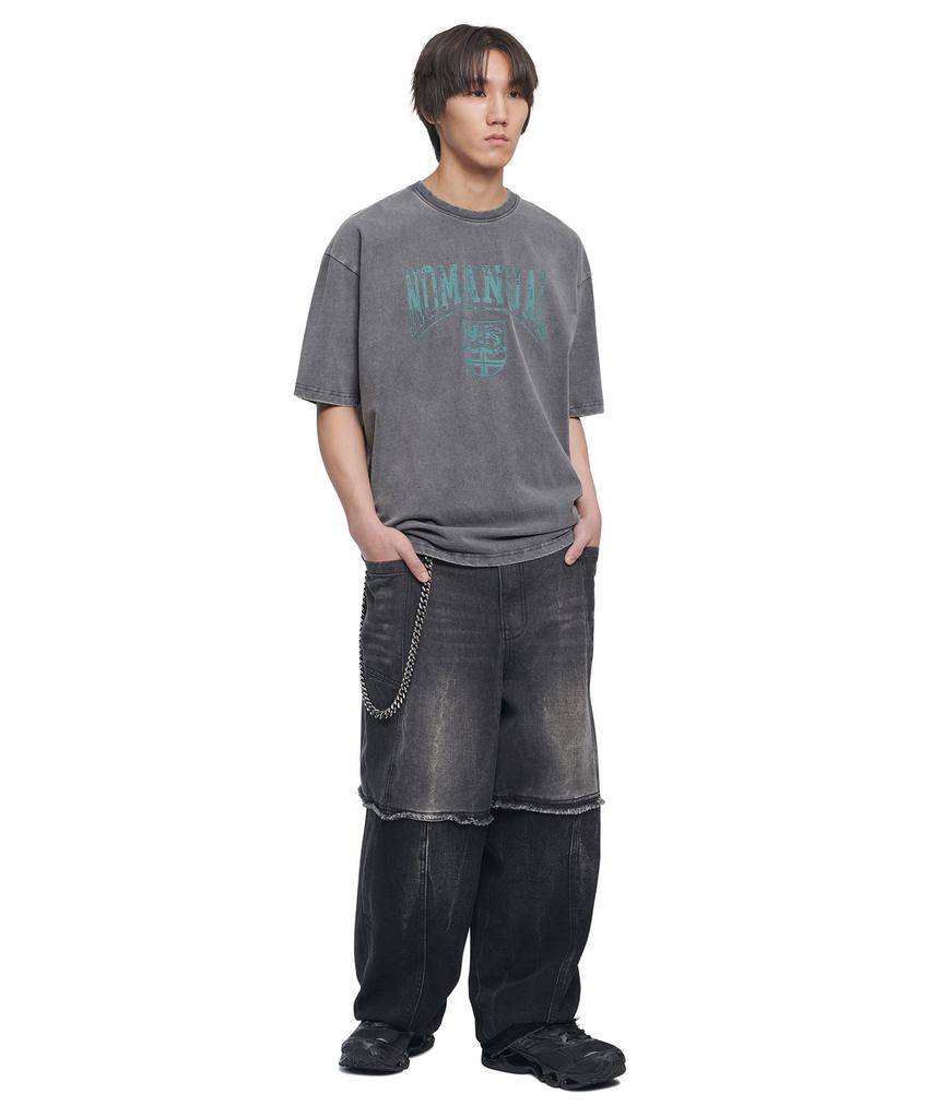 Nomaenyueol Emblem Washed T-Shirt - Washed Gray