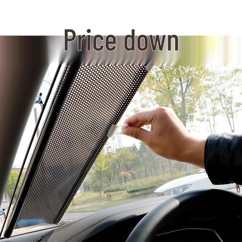 Automatic Retractable Car Window Sunshade Curtain for Front Windshield 40x60cm
