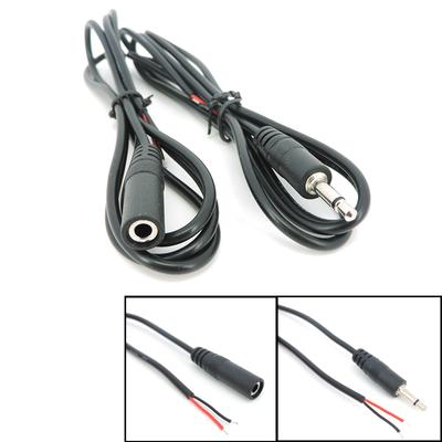 1M 3.5MM Audio 2pin 2 Conduttori Cavo di Estensione Jack Maschio Femmina Connettore Aux riparazione fai da te Cavi mono 3.5mm Audio fai da te
