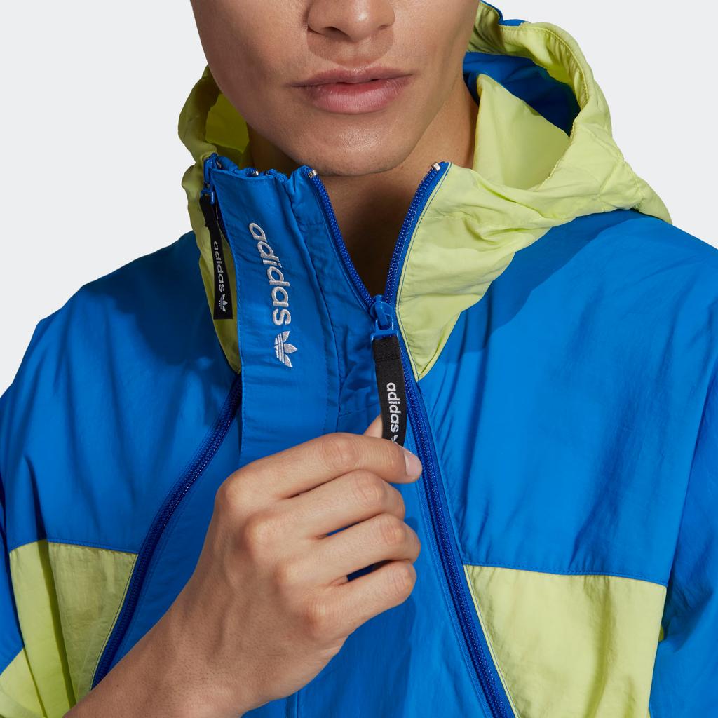 Adidas Originals Mishmash Adventure Series Color Block Hooded Zip Sports Jacket Men Jackets Half-Frozen-Yellow GN2335