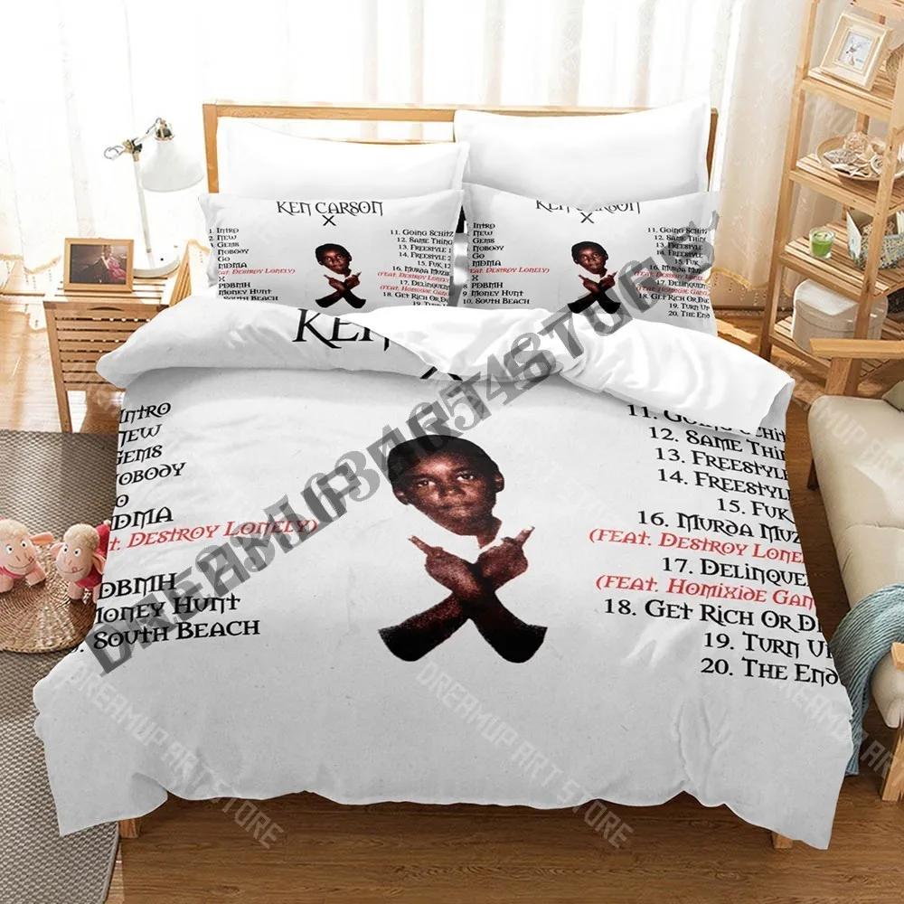 3D Print Ken Carson Bedding Set Single Twin Full Queen King Size Bed Set Adult Kid Bedroom Duvetcover Sets Anime Bed Sheet Set
